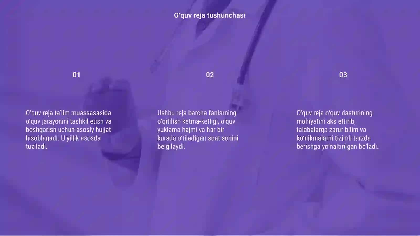 O'quv reja tushunchasi 3