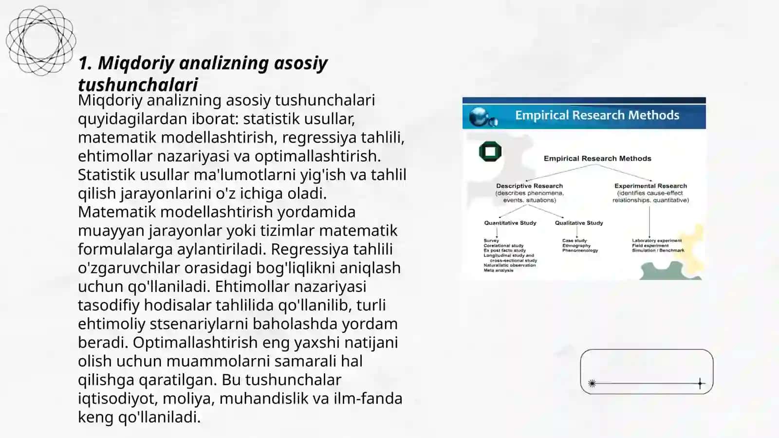 Miqdoriy analizning asosiy tushunchalari 3