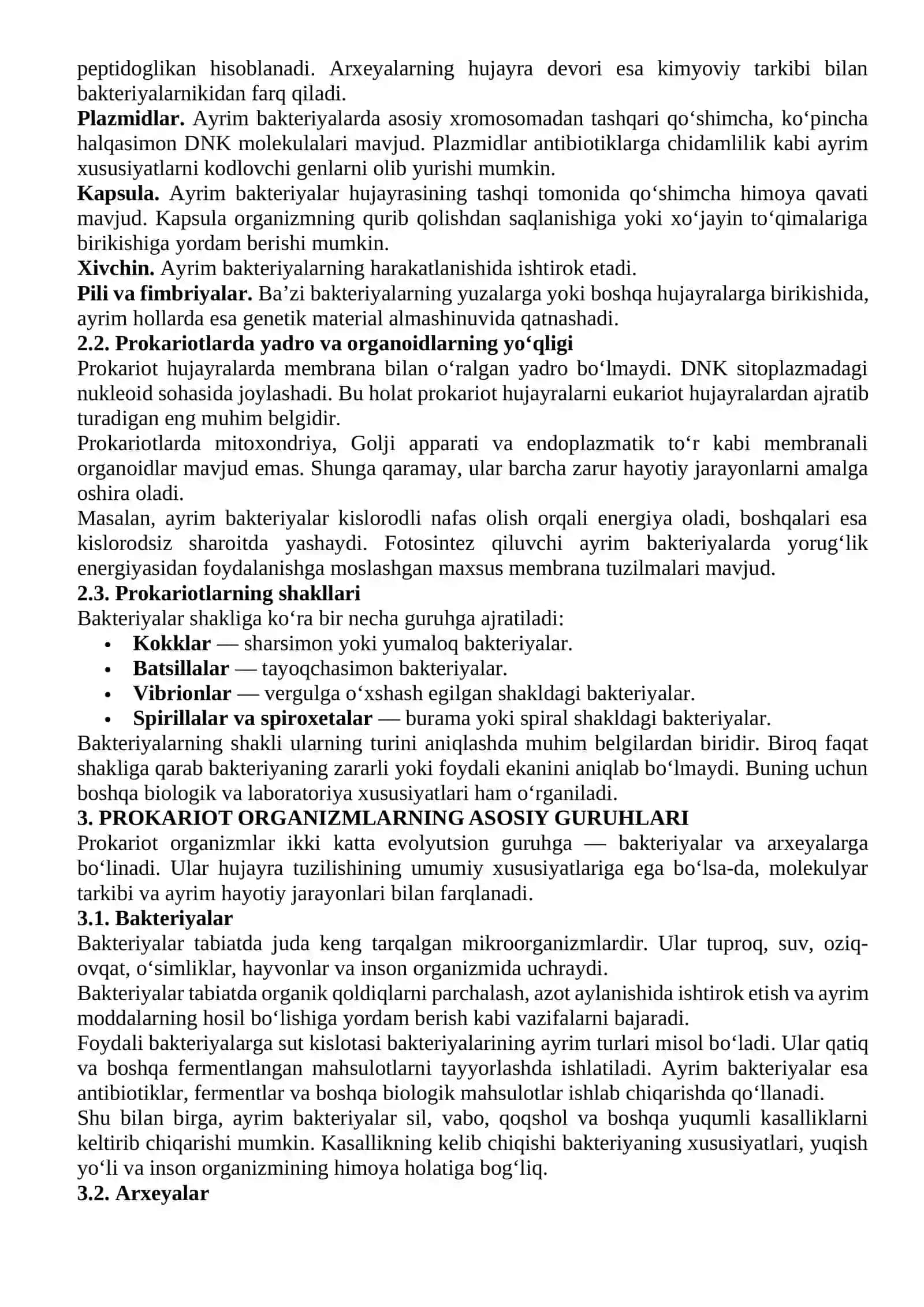 Prokariot va eukariot hujayralar orasidagi farq 3