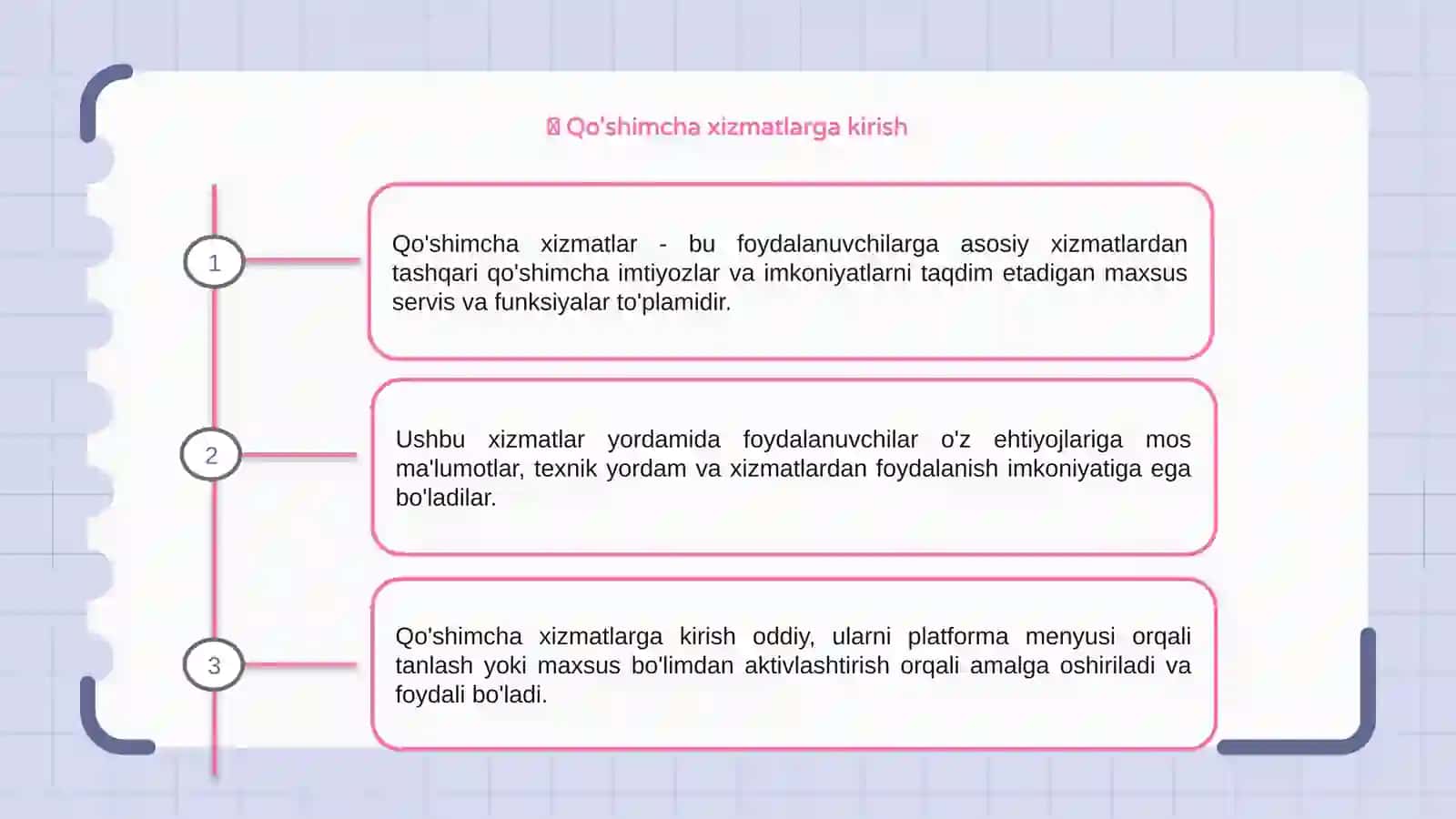 Qo'shimcha xizmatlar 3