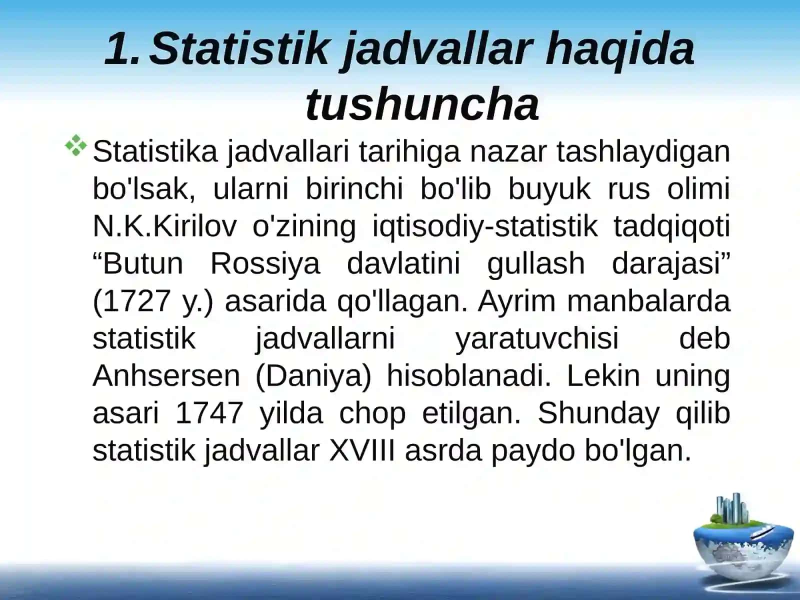 STATISTIK MA’LUMOTLARNI JADVAL VA GRAFIKLARDA TASVIRLASH 3