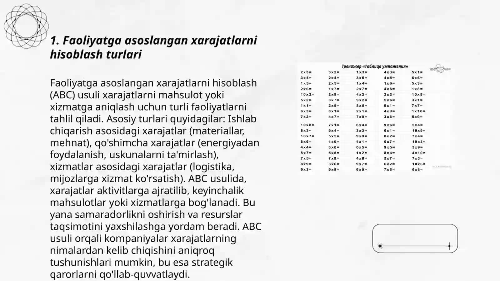 Faoliyatga asoslangan xarajatlarni hisoblash 3
