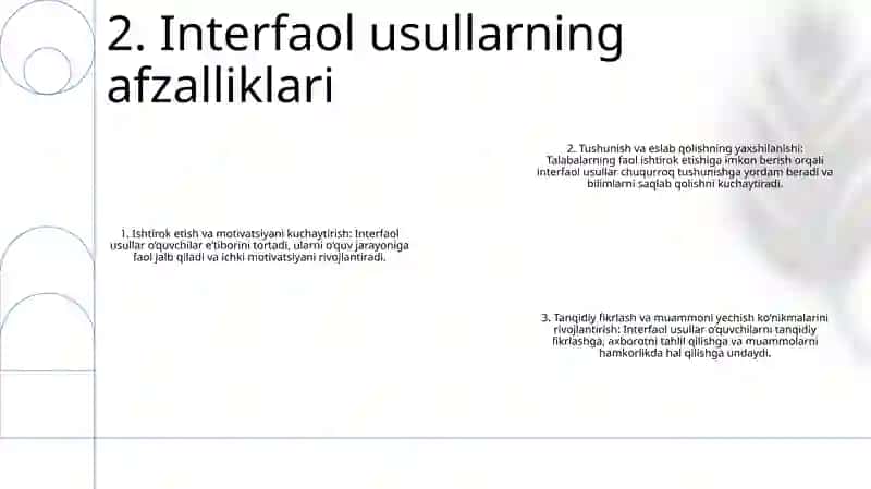 Maktabgacha Pedagogika Fanini OʻQitishda Interfaol Metodlaridan Foydalanish YoʻLlarini OʻRganish 3
