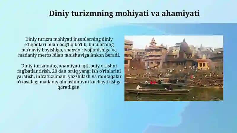 Diniy turizmni rivojlantirish resurslari 3