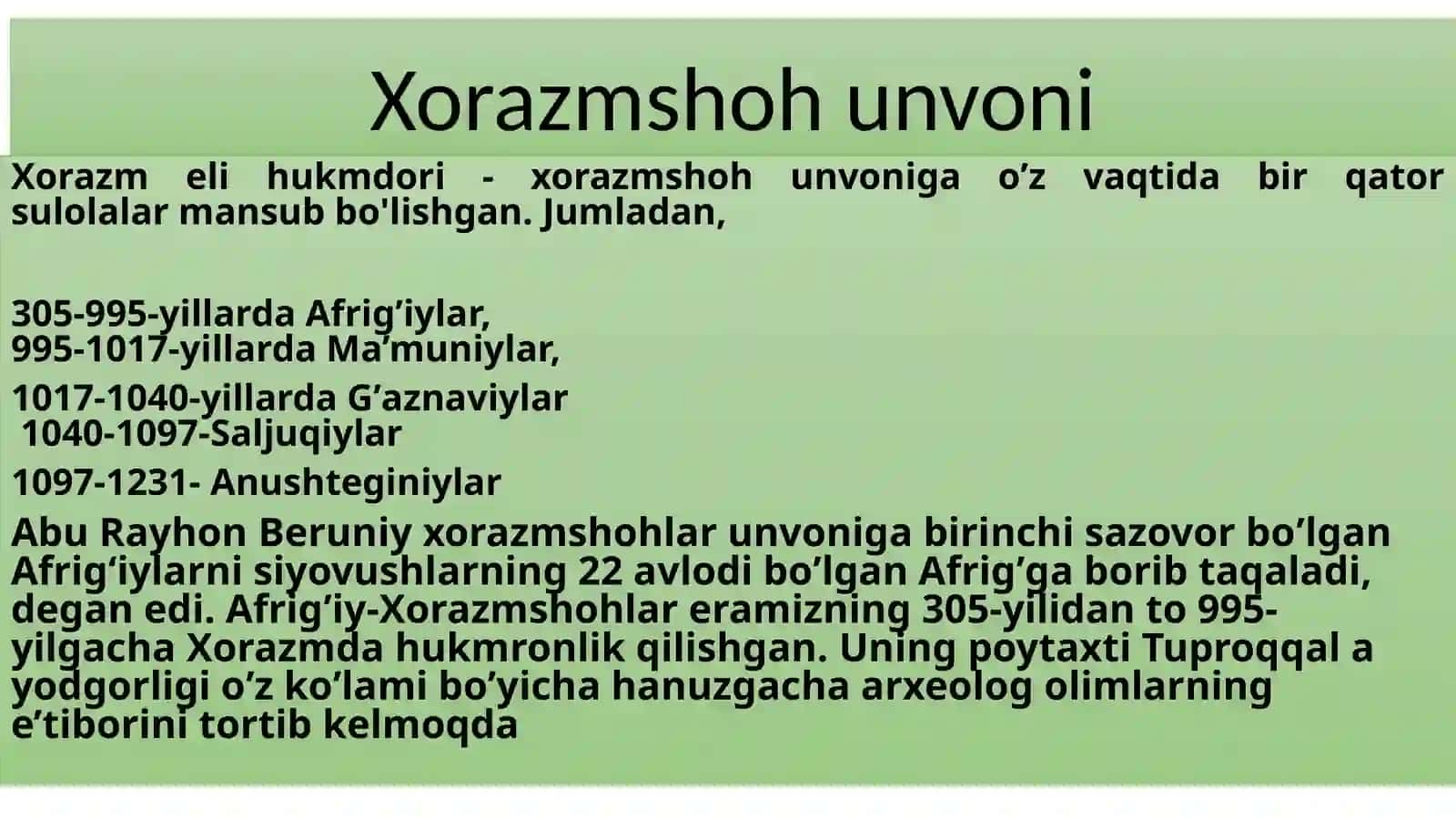 Xorazm qadimgi tarixi 3