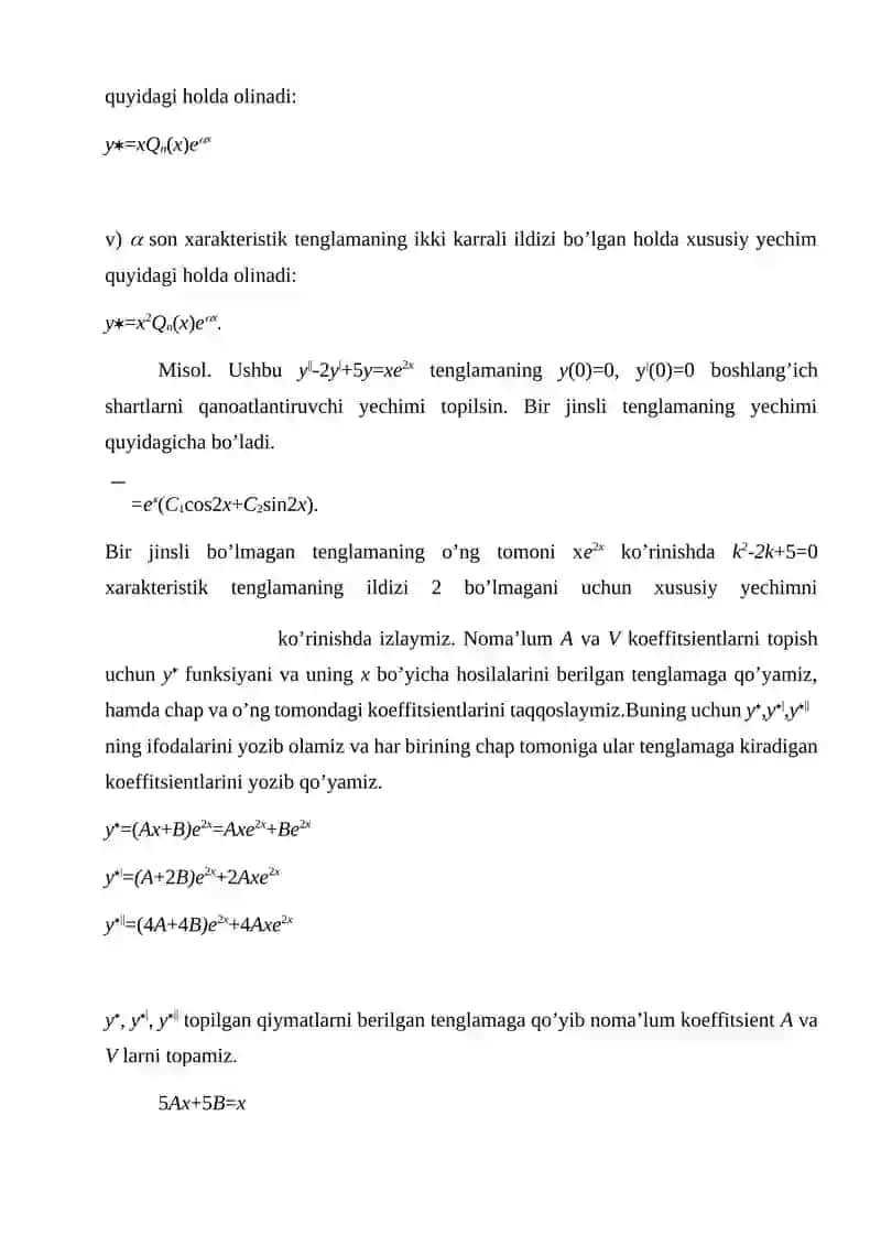 Differensial tenglamalar 3