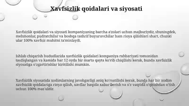 ishlab chiqarish maydonlarida texnika xavfsizligi 3