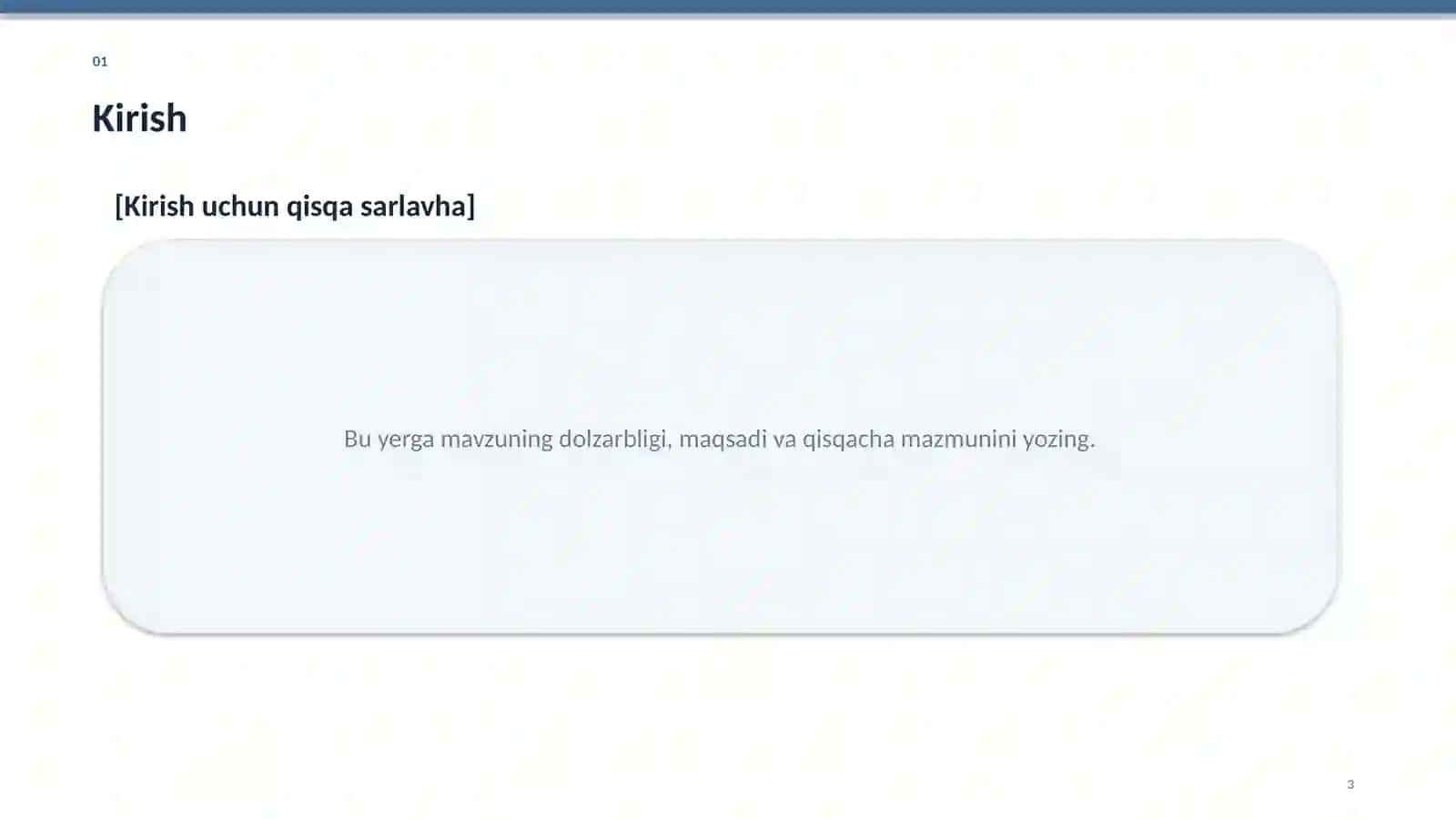 Mustaqil ish uchun PowerPoint prezentatsiya shabloni 3