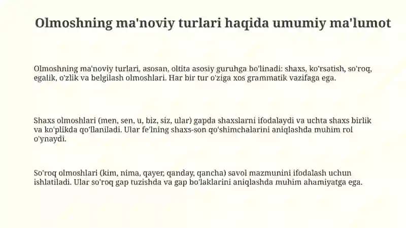 Olmoshning turlari 3