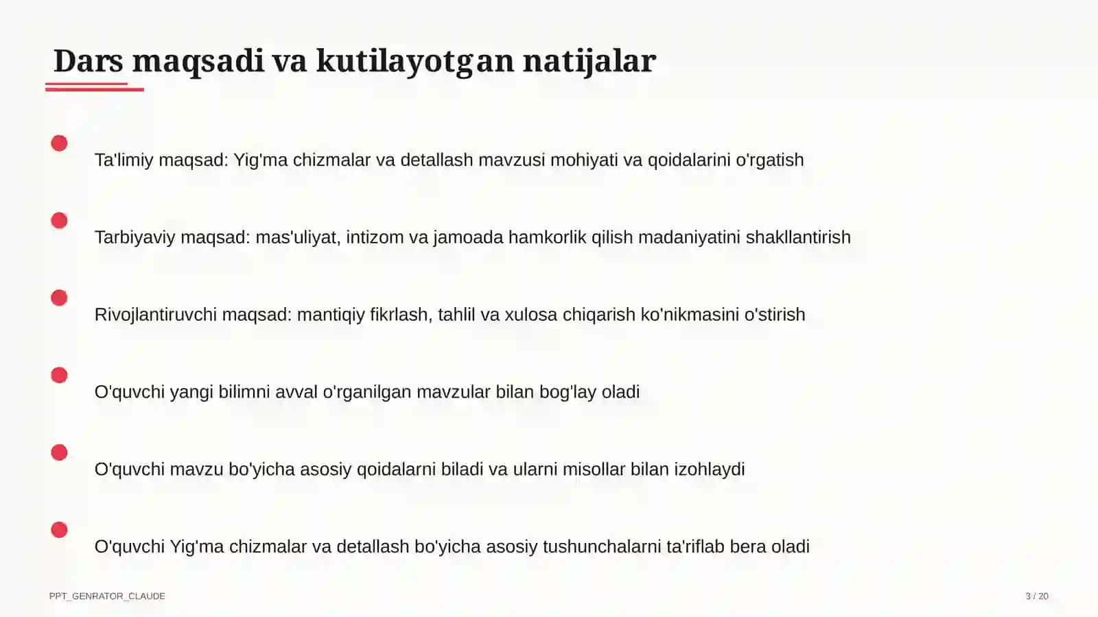 Yig'ma chizmalar va detallash (9-sinf) 3