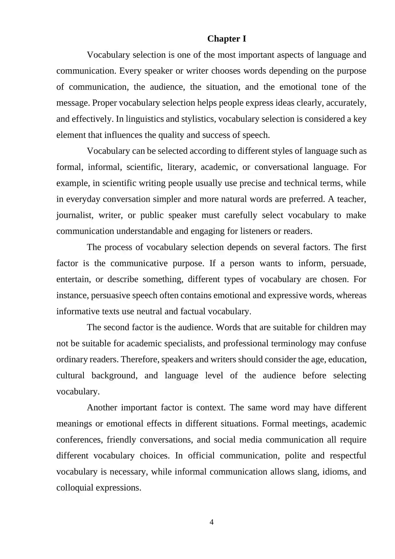 Vocabulary Selection 3