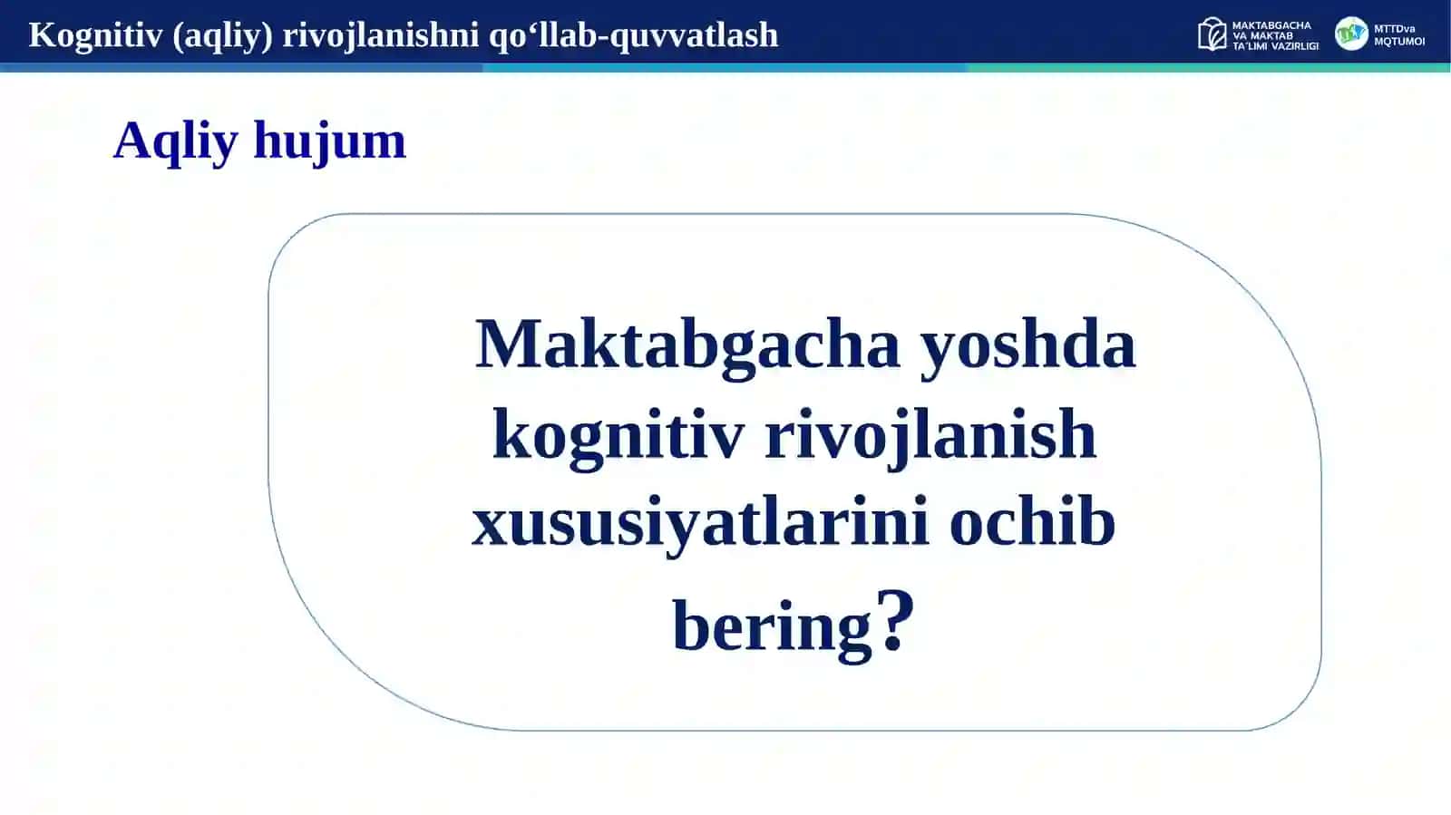 Maktabgacha yoshda kognitiv rivojlanish 3