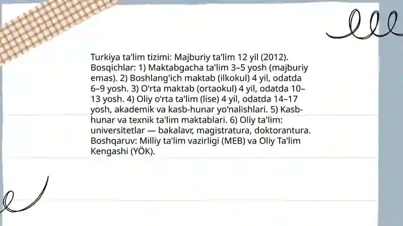 Turkiya talim tizimi 3