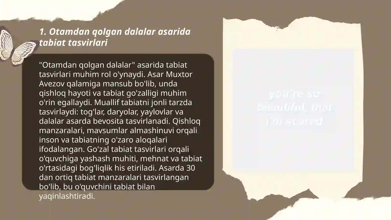 "Otamdan qolgan dalalar " asari yuzasidan tahlil 3