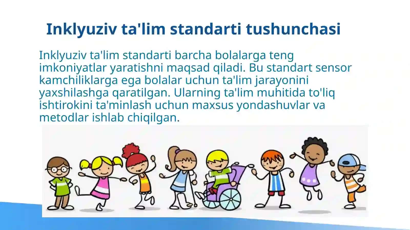 Inklyuzivta'lim standarti va ularni amalga oshirish shartlari 3