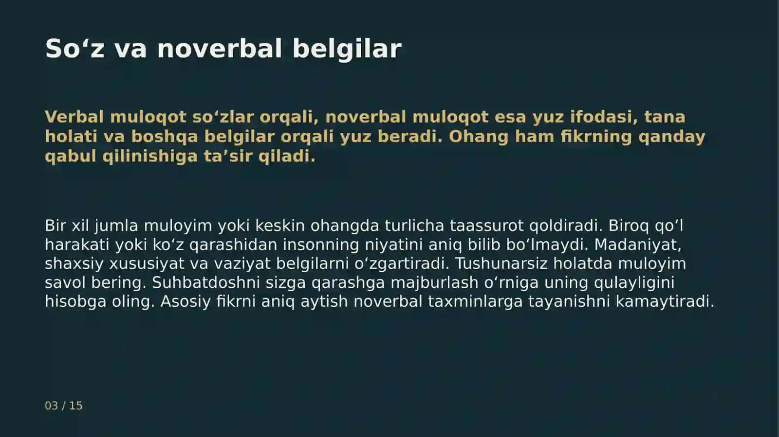 Muloqot madaniyati va nizolarni hal qilish 3
