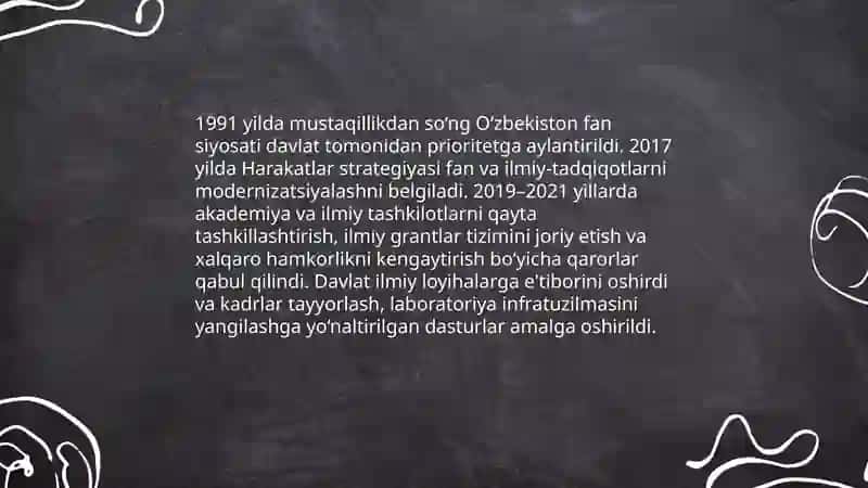 Mustaqillik Yillarida Õzbekiston Fan Ta'limi 3