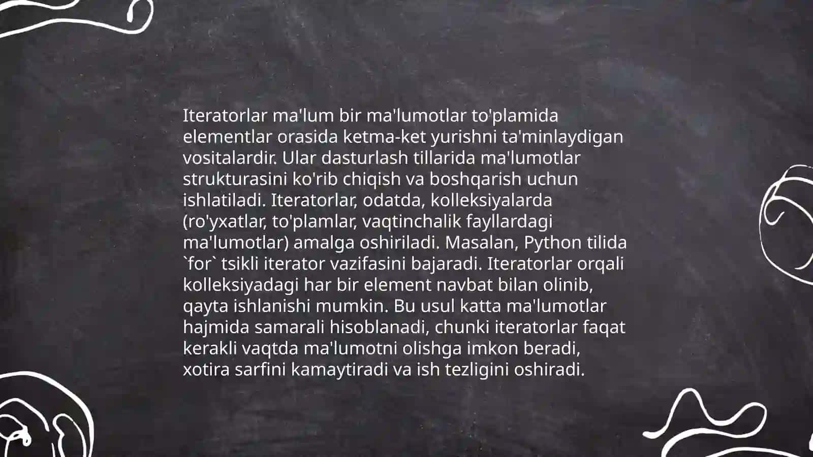 Iteratorlar va funksional obyektlar 3