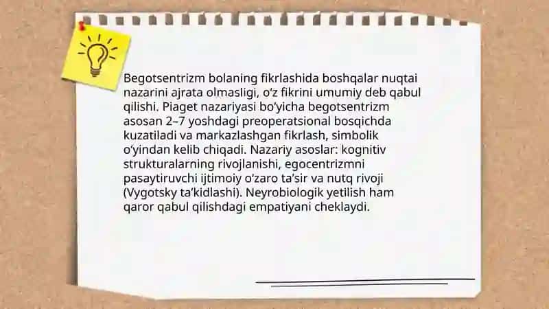 Begotsentrizmning yuzaga kelishi 3
