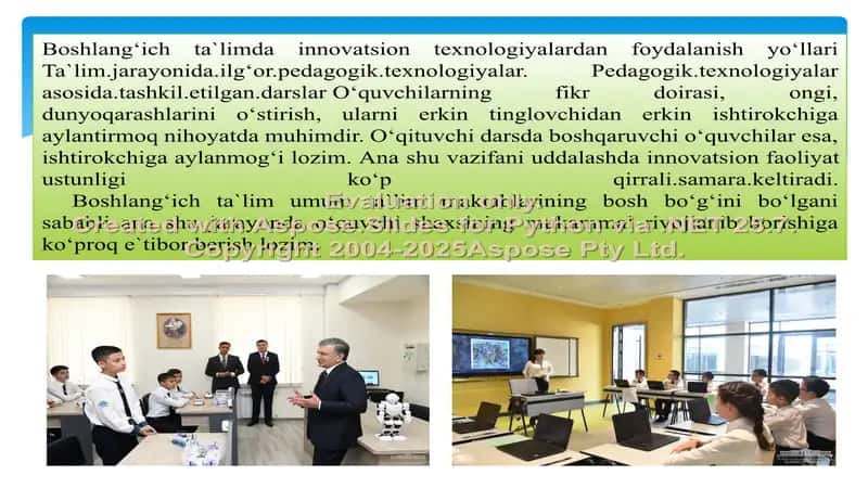 Uzluksiz ta’lim jarayonida boshlang’ich sinf o‘qituvchilarining axborot kompetentligi kasbiy tayyorgarligini tushuntirish. O‘quv jarayonida axborot texnologiyalarning asosiy yo‘nalishlari va uni tadbiq etish 3