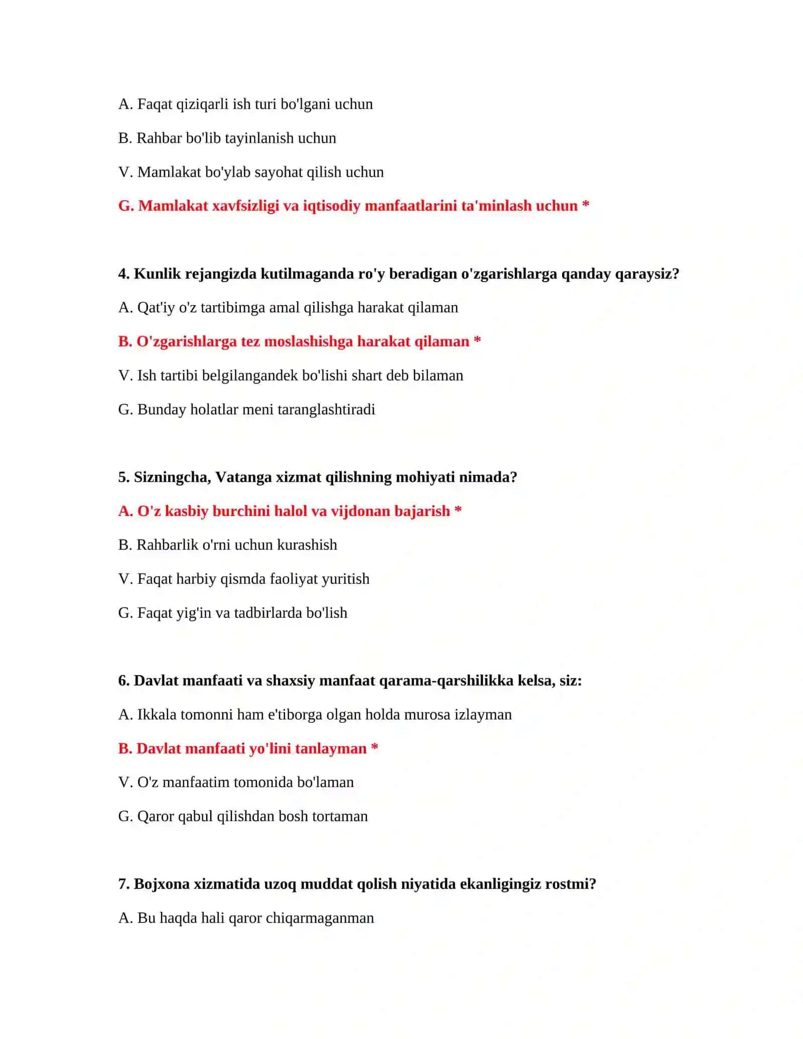 BOJXONA KASBIY TANLOVI PSIXOLOGIK TEKSHIRUV 3