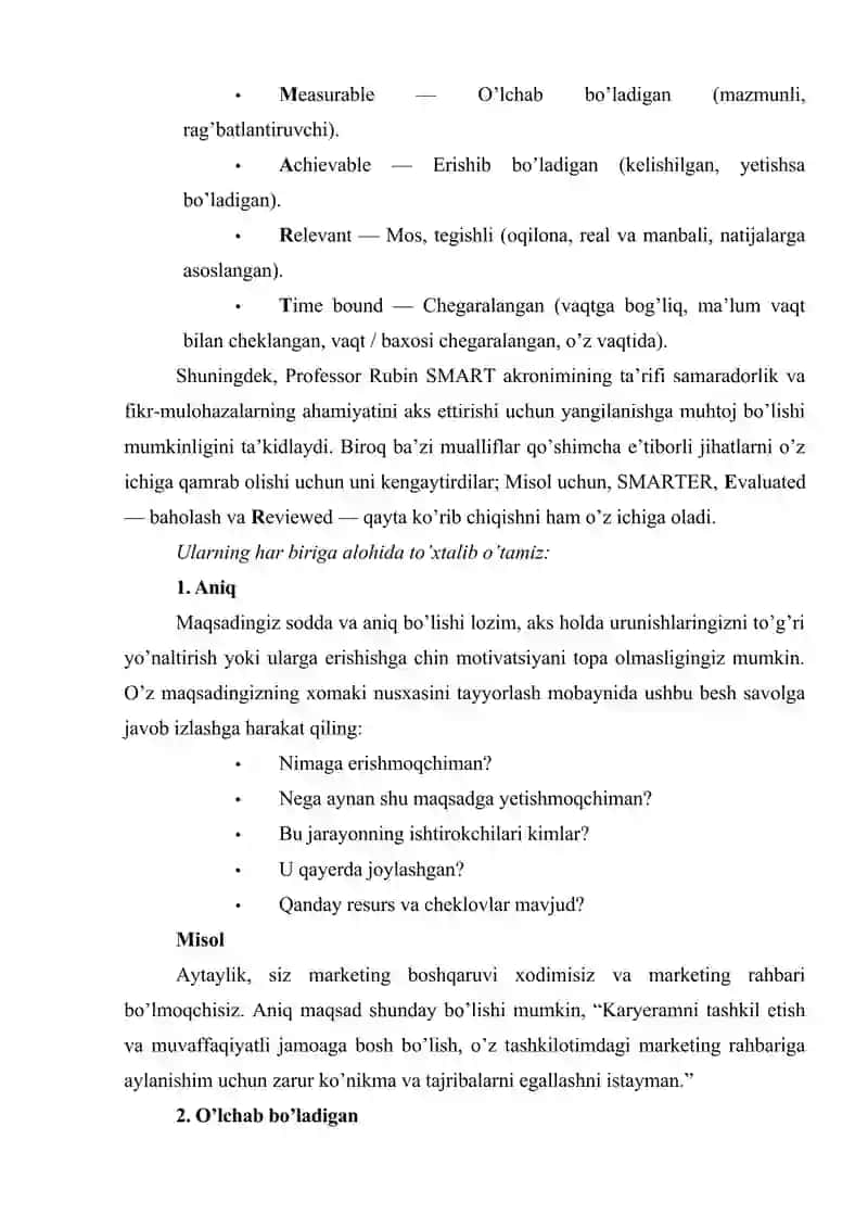 Ijtimoiy rejalashtirishda SMART 3