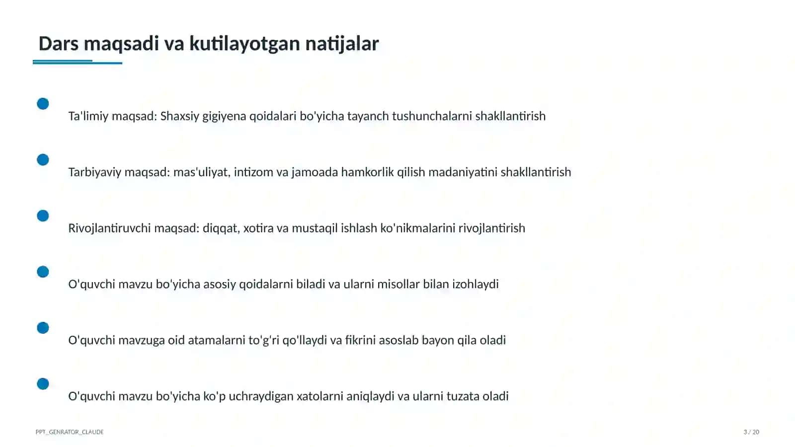 Shaxsiy gigiyena qoidalari (1-sinf) 3