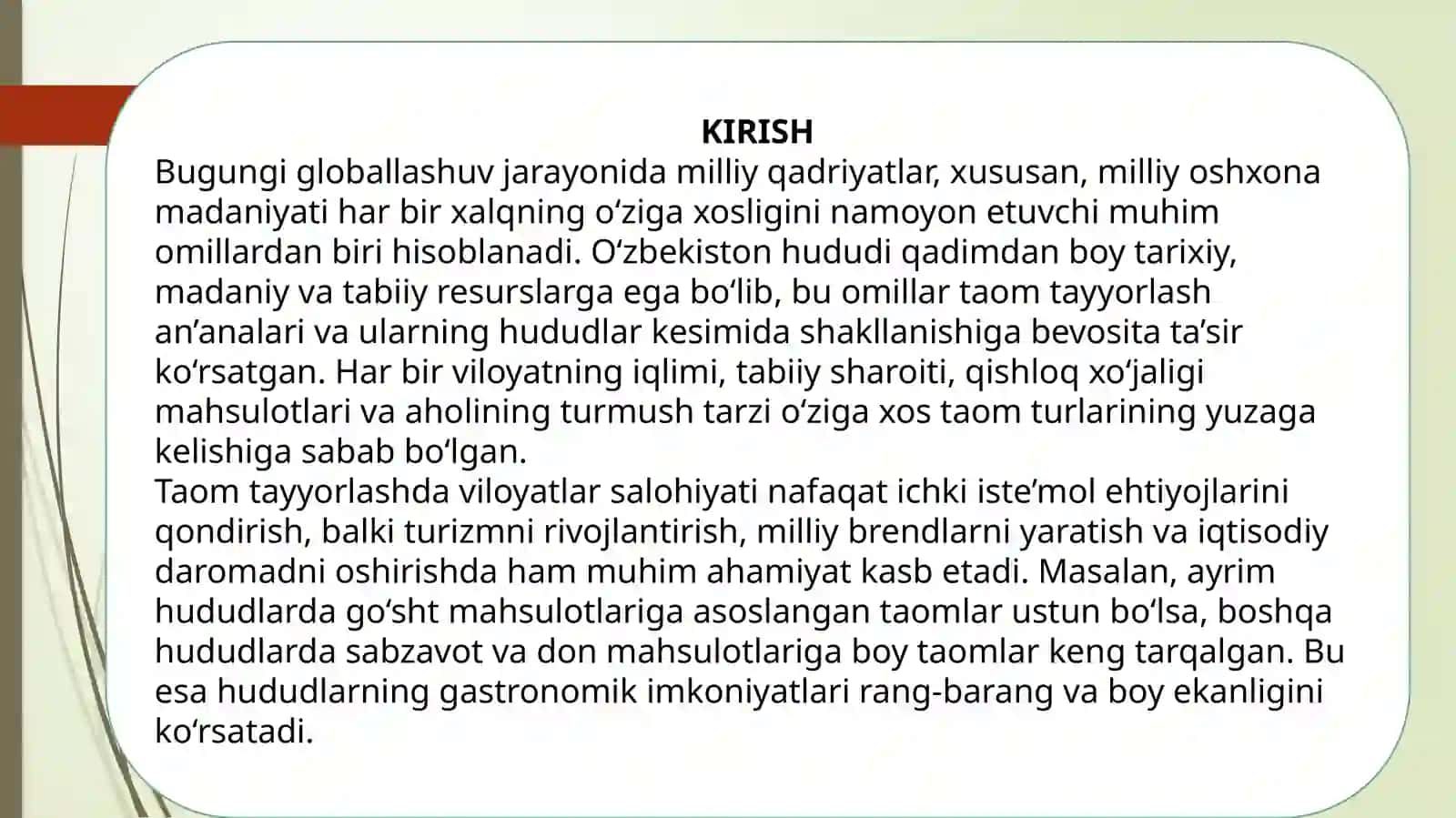 Taom tayyorlashda viloyatlar salohiyati 3