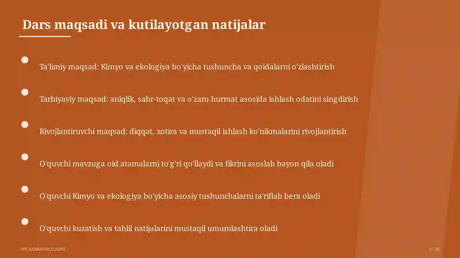 Kimyo va ekologiya (11-sinf) 3