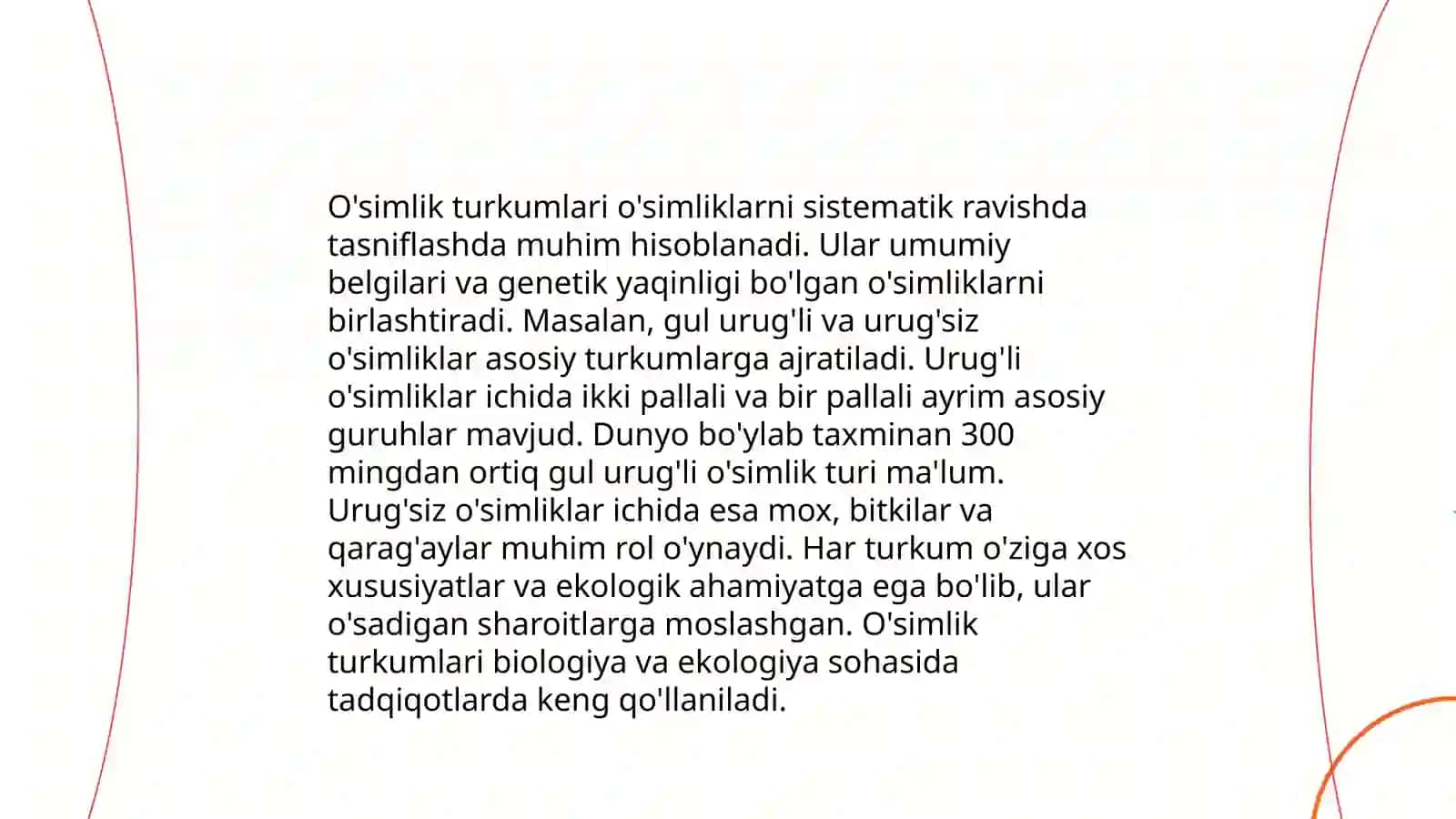 O'simlik turkumlari va ularning tabiiy joylashishlari xarita belgilash 3