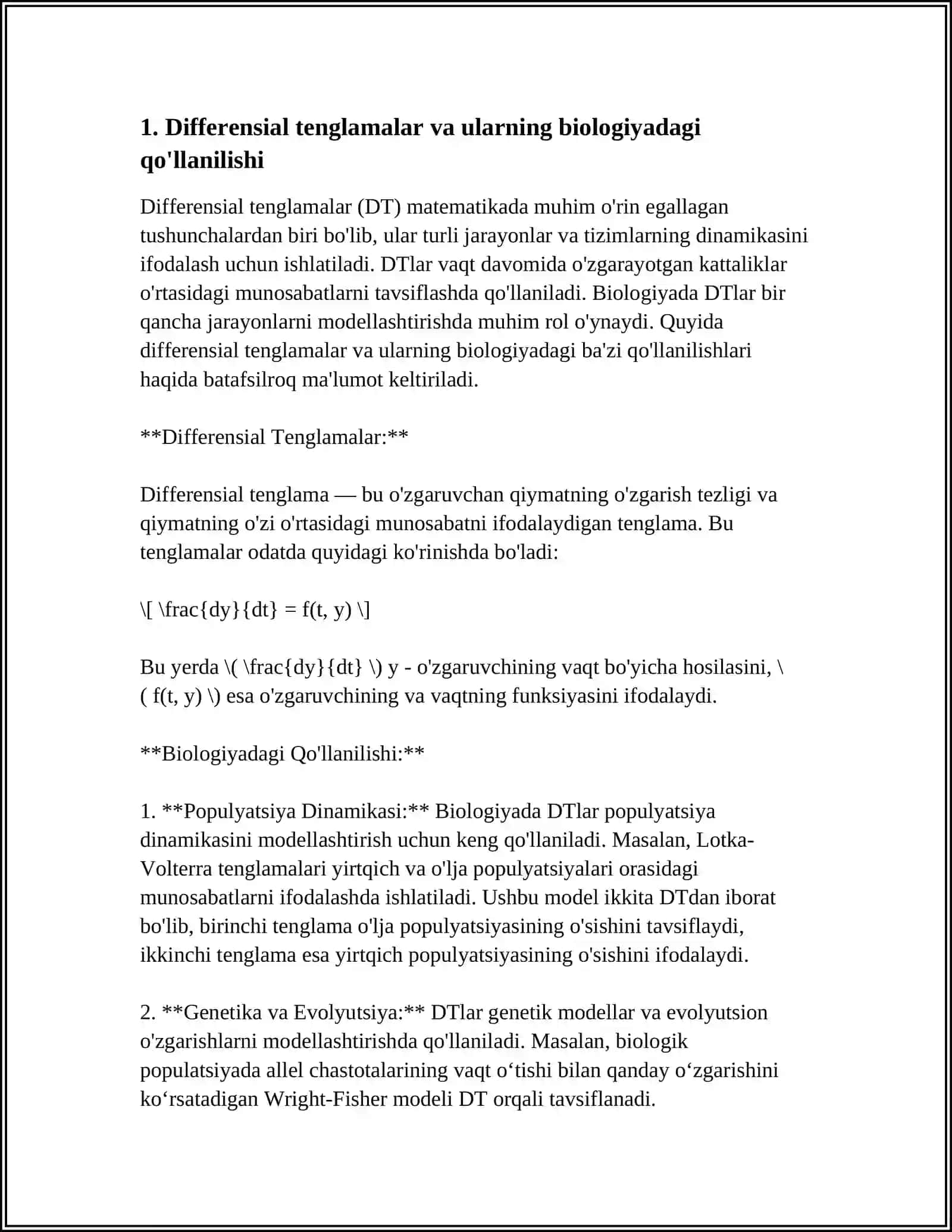 BIOLOGIYA VA MEDITSINADA DIFFERENSIAL HISOBTATBIQLAR 3