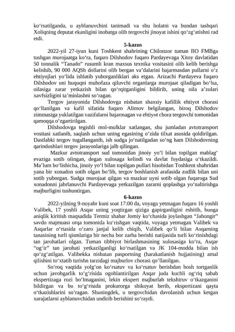 "JINOYAT-PROTSESSUAL HUQUQI" MODULI 3