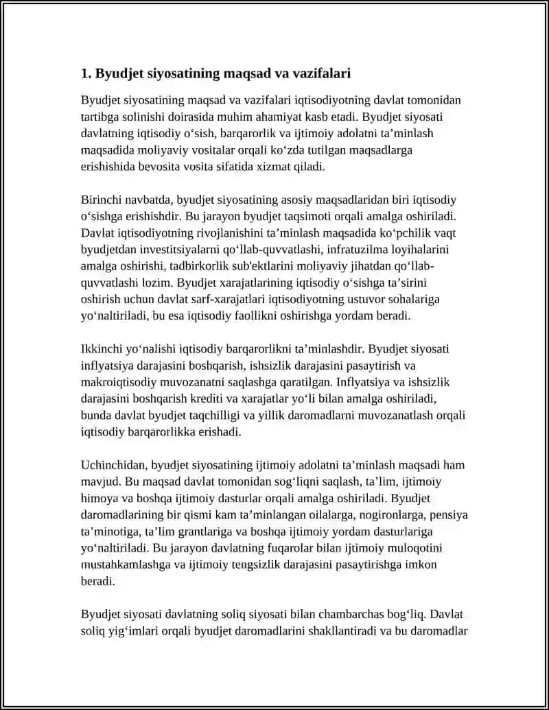 IQTISODIYOTNI DAVLAT TOMONIDAN TARTIBGA SOLISHNING BYUDJET-SOLIQ SIYOSATI VOSITALARI 3