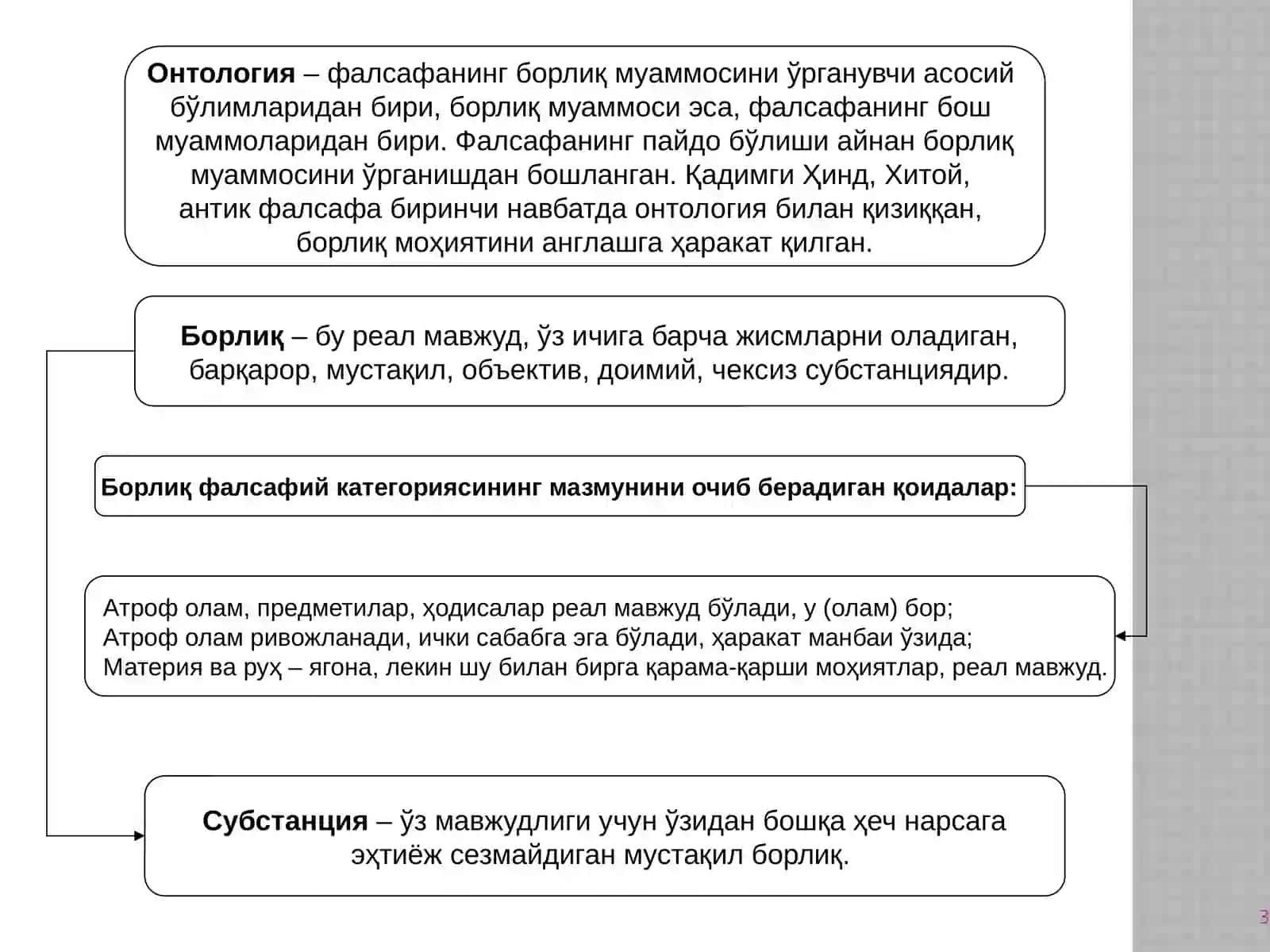 Borliq – Falsafa Kategoriyasi 3