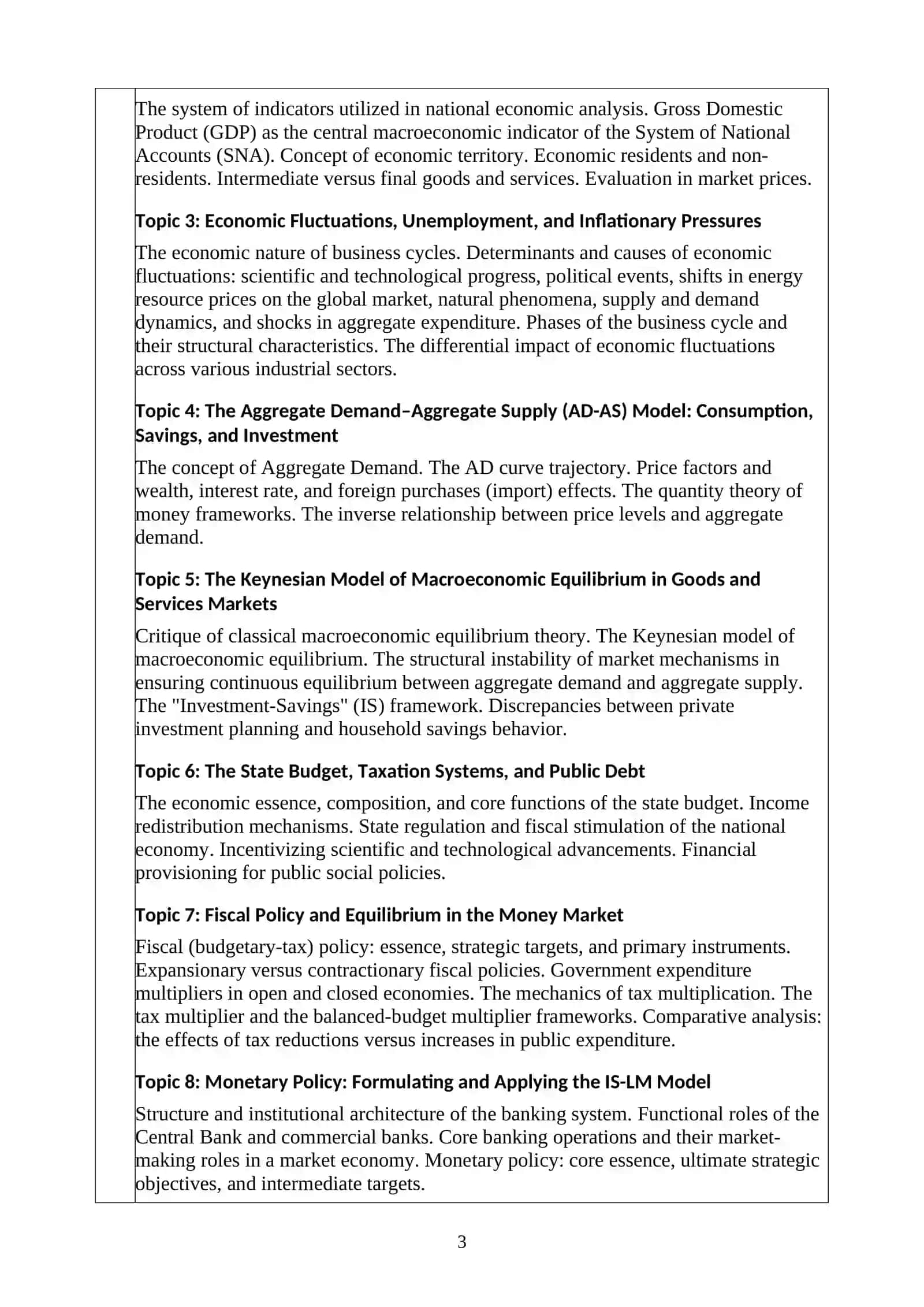 Macroeconomic Analysis and Forecasting 3