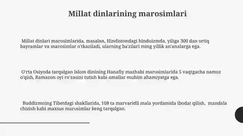 Milliy dinlar 3