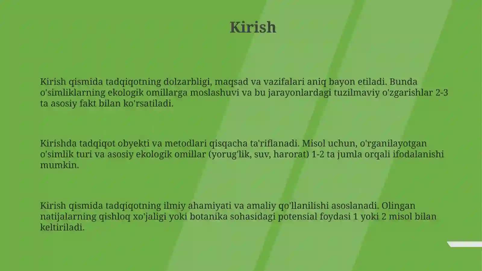 OʻSIMLIKLARNING TUZULISHINI TAQQOSLASH 3