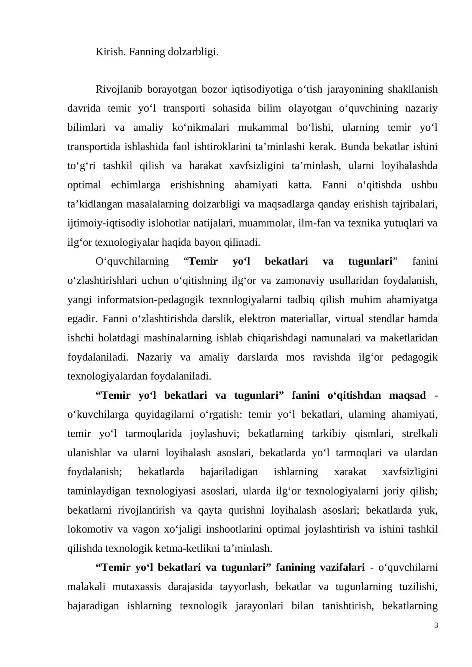 Temir yo'l bekatlari va uzellari (ma'ruza matnlari) 3