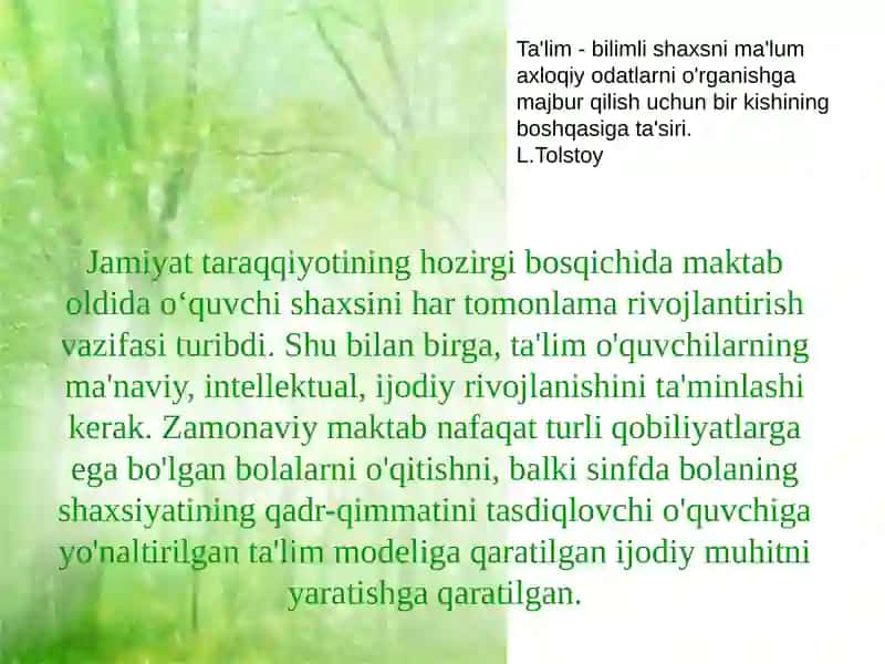 Asosiy pedagogik yondashuvlar (konsepsiyalar) va ulardanboshlang‘ich ta’limda foydalanish 3
