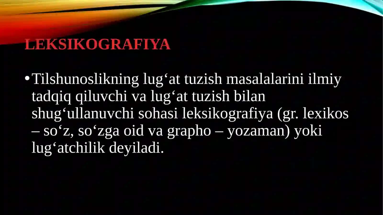 Dunyo leksikografiyasi 3