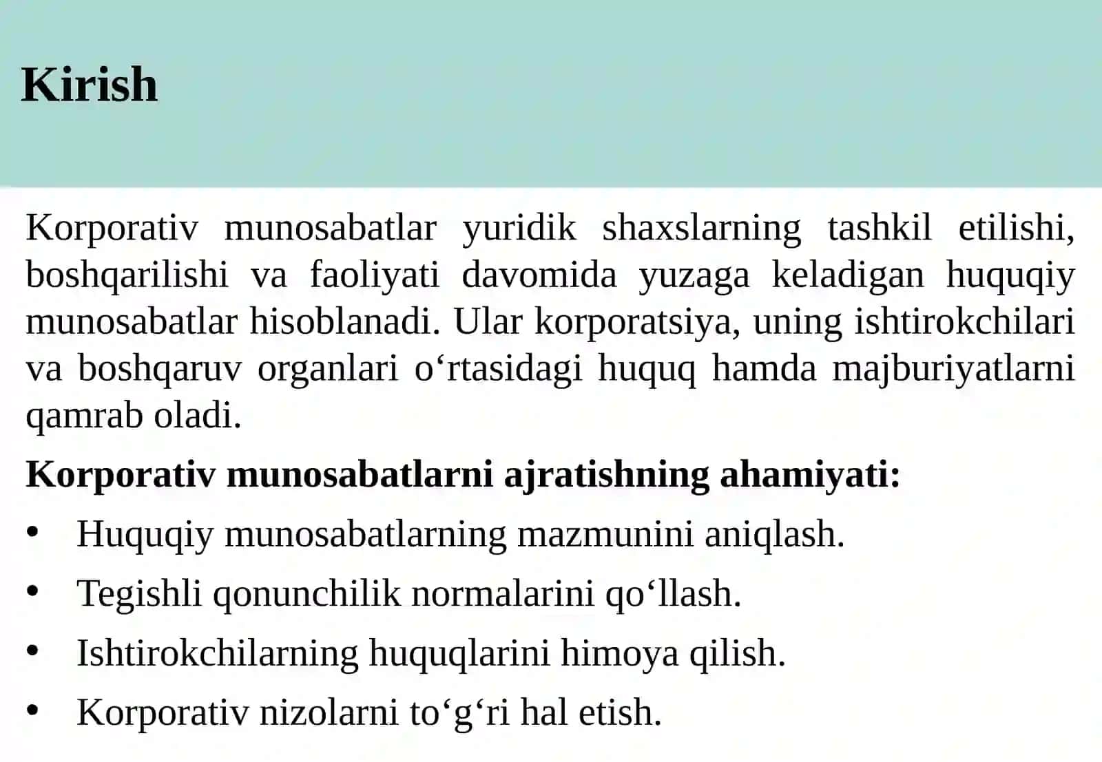 Korporativ munosabatlarning turlari korporativ, fuqarolik va ommaviy-huquqiy munosabatlarni ajratish mezonlari.pptx 3