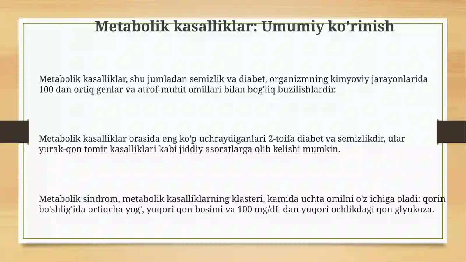 Metabolik buzilishlar: ta'rif, turlari va patofiziologiyasi 3