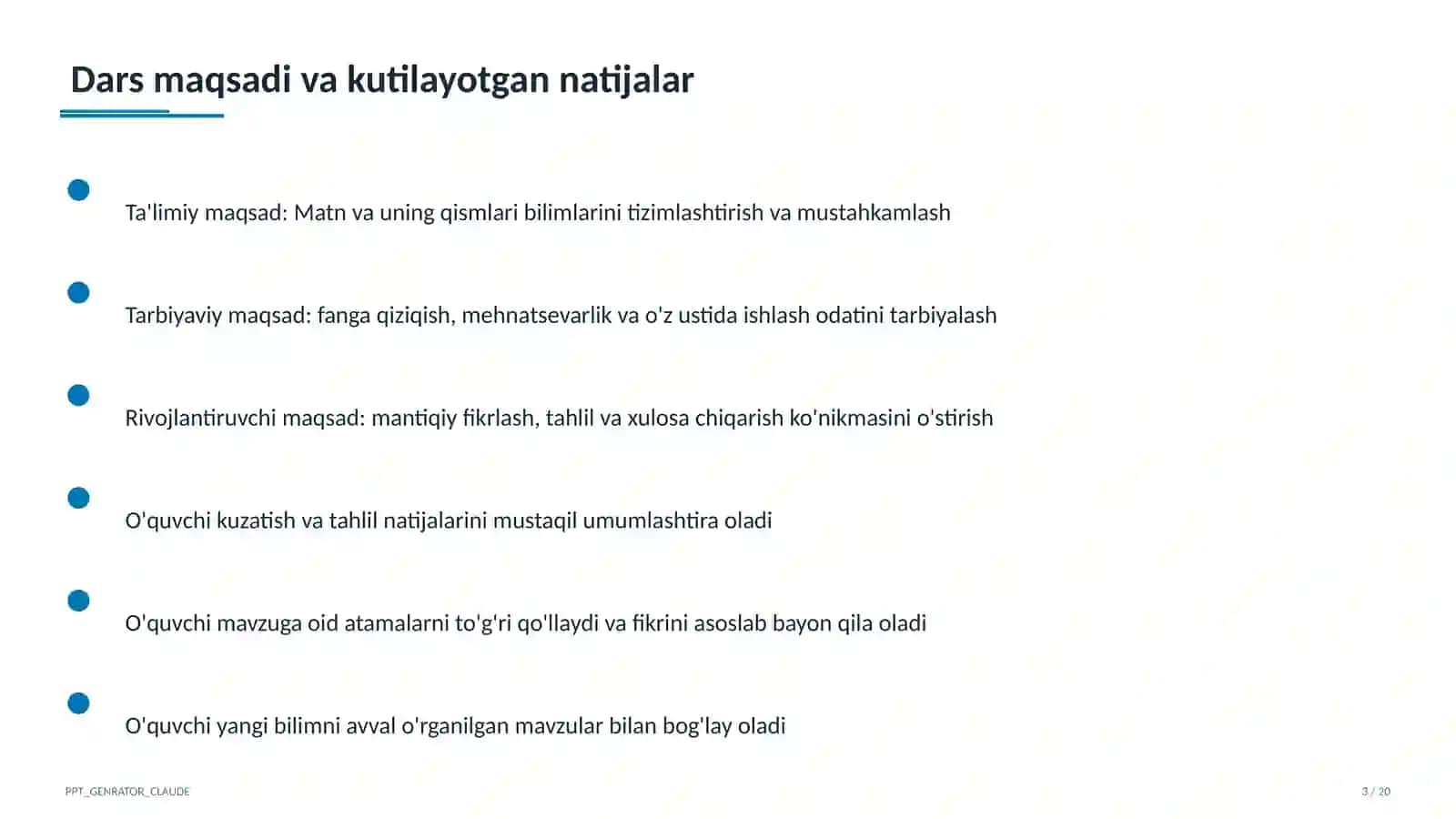 Matn va uning qismlari (3-sinf) 3