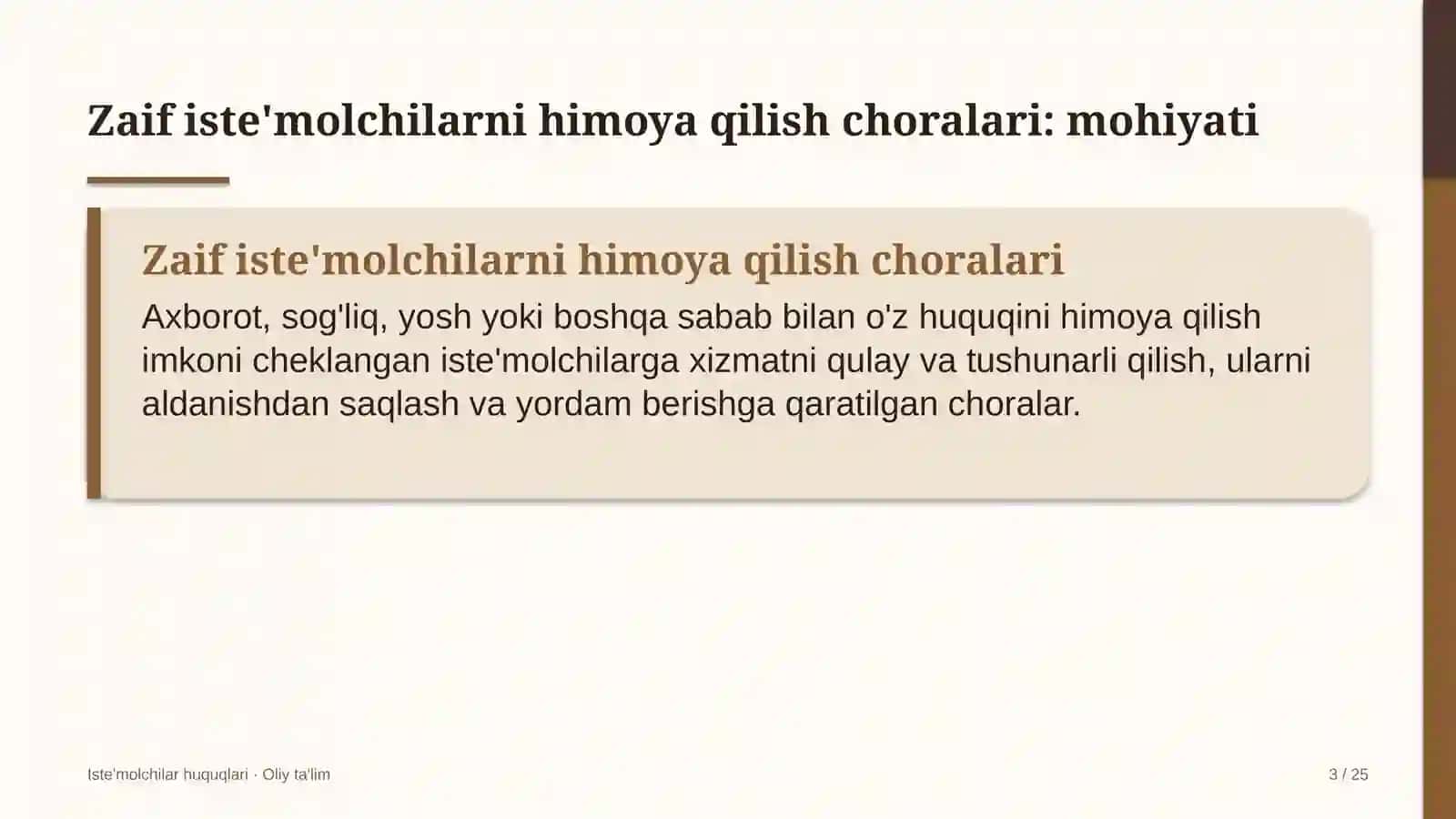sanoat qurilishida zaif iste'molchilarni himoya qilish choralarini ko'rish 1497 3