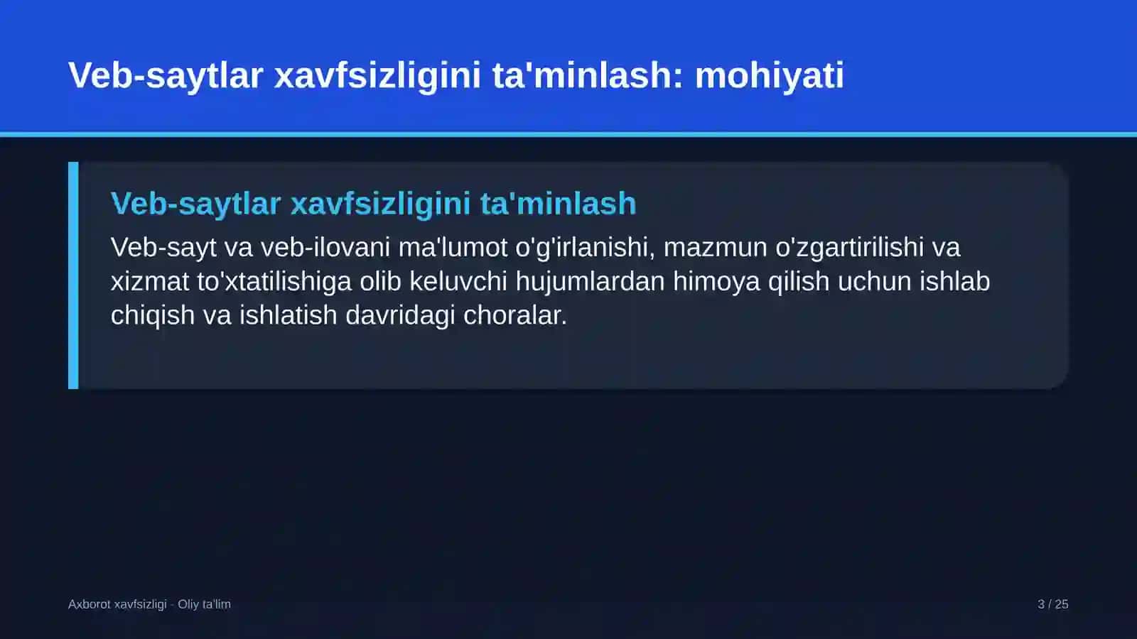 Ko'chatchilik xo'jaliklarida veb-saytlar xavfsizligini ta'minlash 3