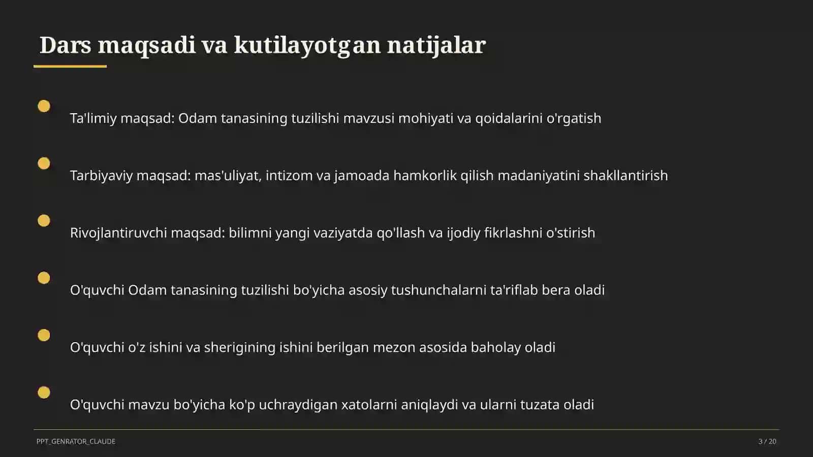 Odam tanasining tuzilishi (2-sinf) 3