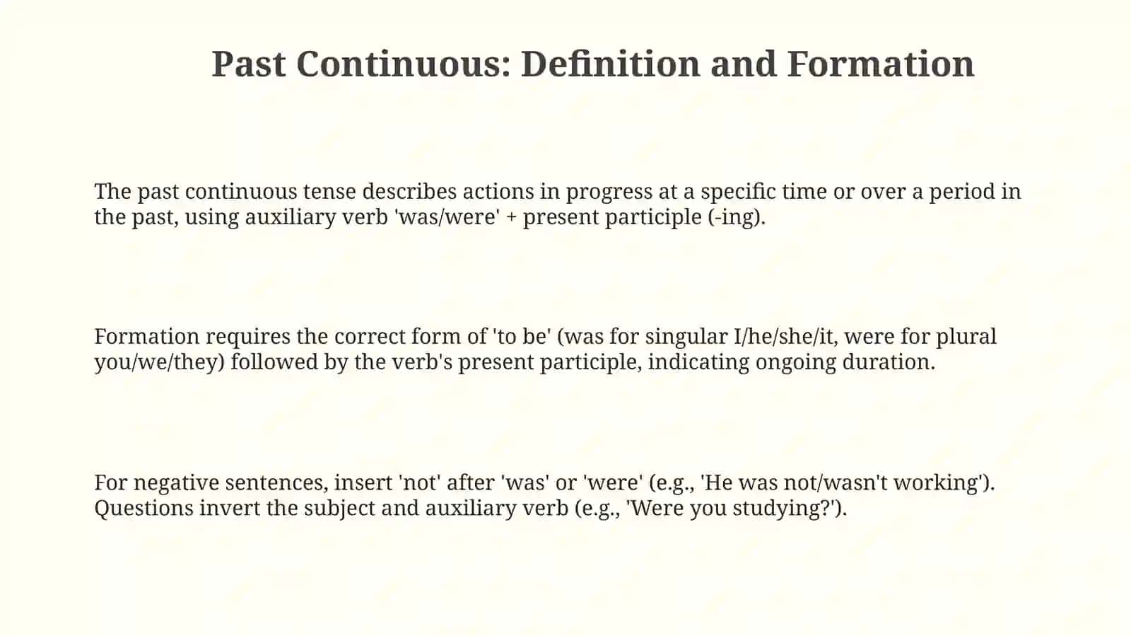 Past Continuous 3