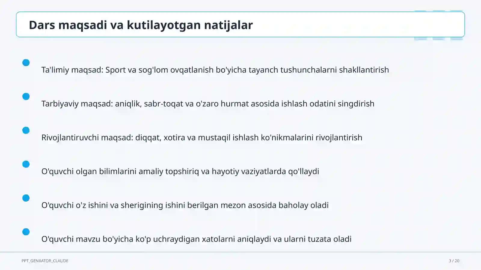 Sport va sog'lom ovqatlanish (8-sinf) 3