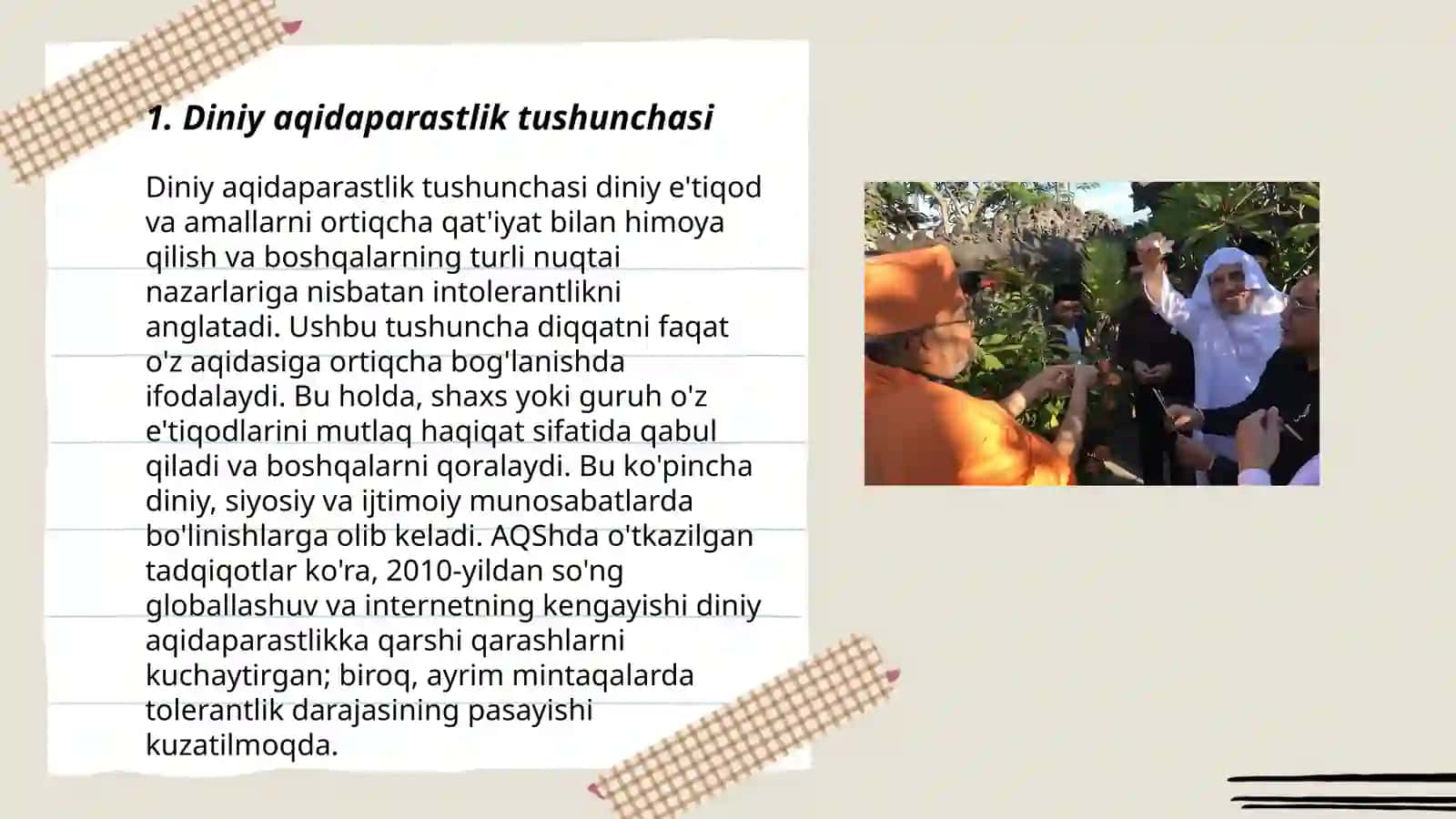Diniy aqidaparastlik, ekstremizmning paydo boʻlishi 3