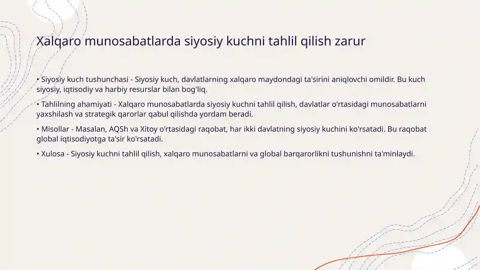 Xalqaro munosatlarda siyosiy kuch va siyosiy qudrat omilini boshqarish usullari 3